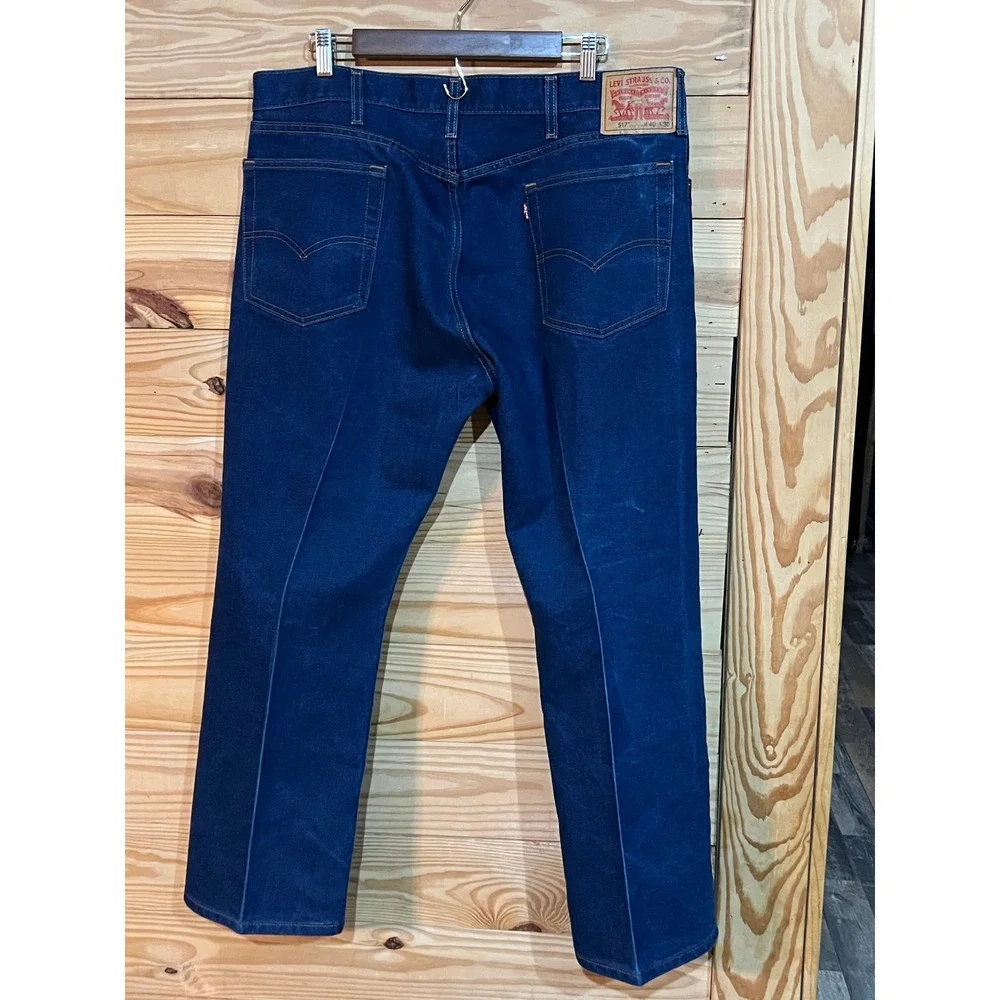 Levis 517 Bootcut Jeans Mens 40x30 Regular Indigo Flex Permanent Crease Cowboy